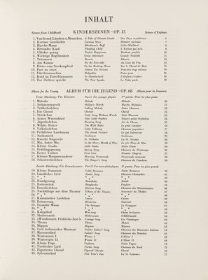 Kinderszenen op. 15 Song List