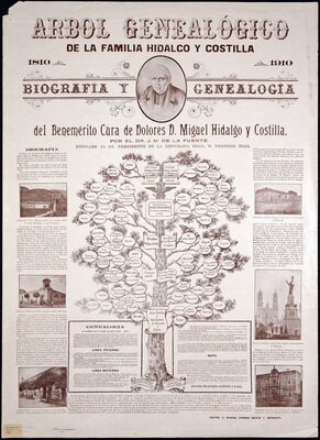 "Árbol Genealógico de la Familia Hidalgo y Costilla, 1810-1910"