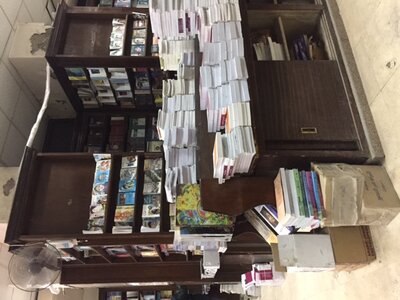 Interior of bookstore in Alexandria, Egypt